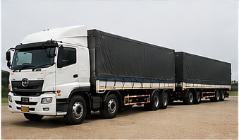 รถ 10 ล้อพ่วงผ้าใบ 10W Double Canvas